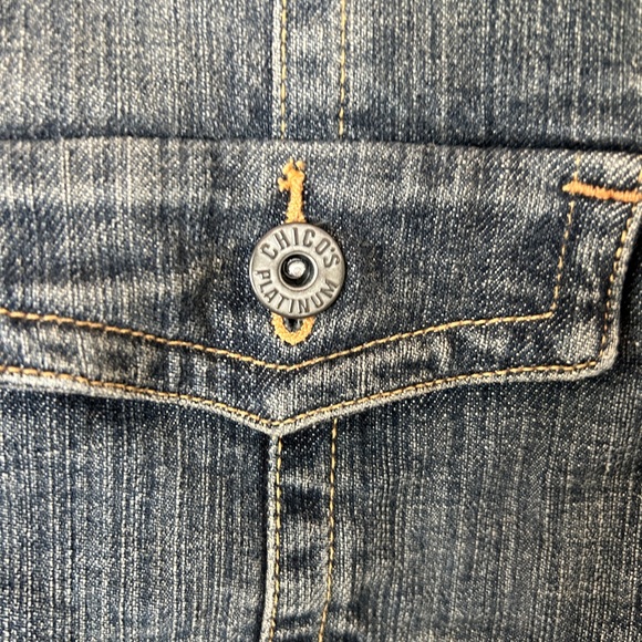 Chicos Platinum denim stretch jacket - Picture 3 of 8
